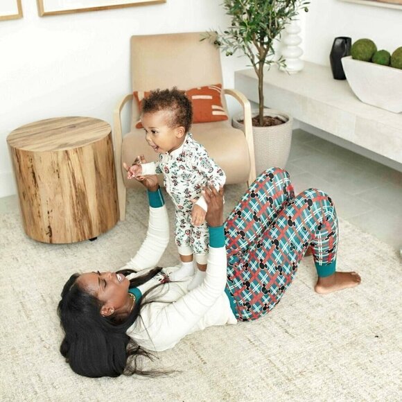 Hanna Andersson Disney Mickey Mouse Holiday Plaid Women's Pajama Pants Small - Picture 3 of 4